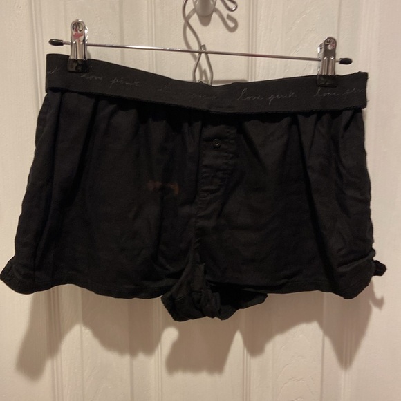 Victoria’s Secret PINK Black Rainbow Lettering Boxer Sleep Shorts - Picture 7 of 15